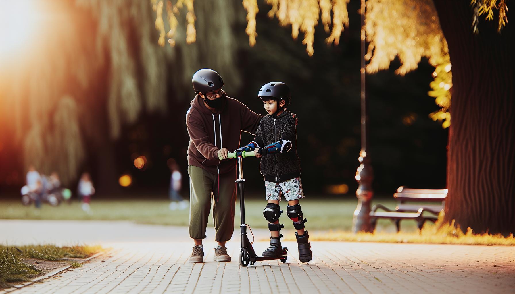 Bezpečnostné prvky kolobežiek s vodiacou tyčou